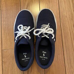 Polo Ralph Lauren Keaton Canvas Sneaker Kids Shoes Size 13.5